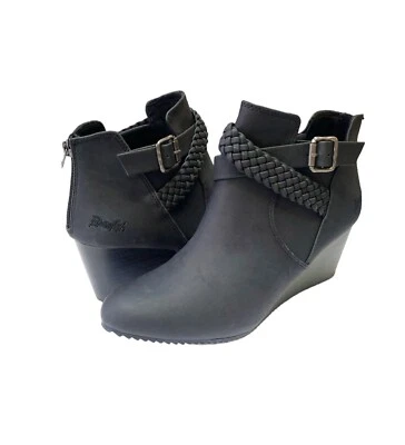 Women's Blowfish Malibu Black Wedge Booties Size 10 NWOB  - Image 1 of 4
