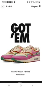***In Hand, sofort lieferbar*** Größe 10,5 - Nike Air Max 1 Low Familia Pinksicle - Bild 1 von 5