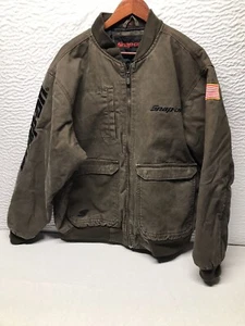 Snap-on Mens Canvas RA 2013 Brown Jacket Brown Zip Closure Insulated Xl - Picture 1 of 9