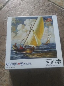 Charles Wysocki Breezin Along Sail Boat Puzzle 300 Piece - Picture 1 of 2