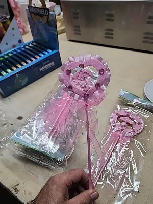 Pack de 12 decoraciones baby shower bebé niña Foto 1 de 3