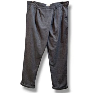 Anthropology Spille e Aghi Donna Taglia 8 Pantaloni Twill Pieghettato Polsini Conici - Foto 1 di 8