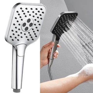 Ducha Ducha de Mano Grande, Cabezal de Ducha Ahorro de Agua de Alta Presión con Manguera - Imagen 1 de 13