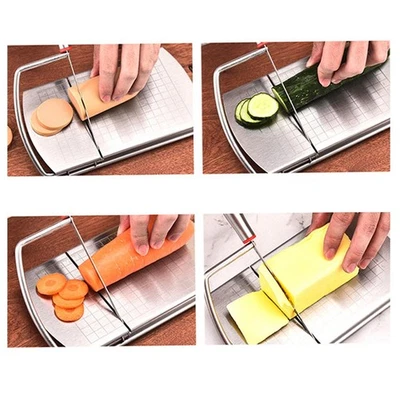 Stainless Steel For Cheese Cutter with Non Slip Pads for Smooth Slicing - Image 1 of 4