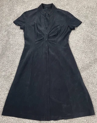 Elie Tahari Dress Womens XS S Black Button Shirt LBD Classic Event Work Business - Image 1 of 4