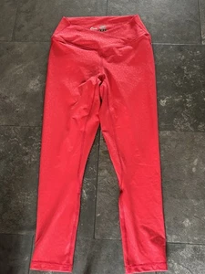 ZYIA Red Leopard/Cheetah Print Active Workout Leggings Women’s Size 8/10 Medium - Picture 1 of 10