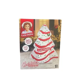 LITTLE DEBBIE Viral Inflatable Lighted 7 Ft Christmas Tree In White Vanilla NIB - Picture 1 of 10