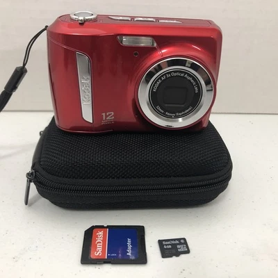 Kodak EasyShare C143 12.0MP Digital Camera Red Bundle WORKING Perfect Condition - Image 1 of 4