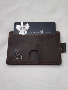 Kings Loot Single Pocket Leder Geldbörse Bargeld minimalistisch (braun) günstig - Bild 1 von 5