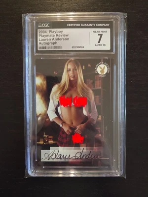 2004 Playboy - playmate review 2002 - Lauren Anderson - Autograph - CGC7 auto10 - Photo 1/2