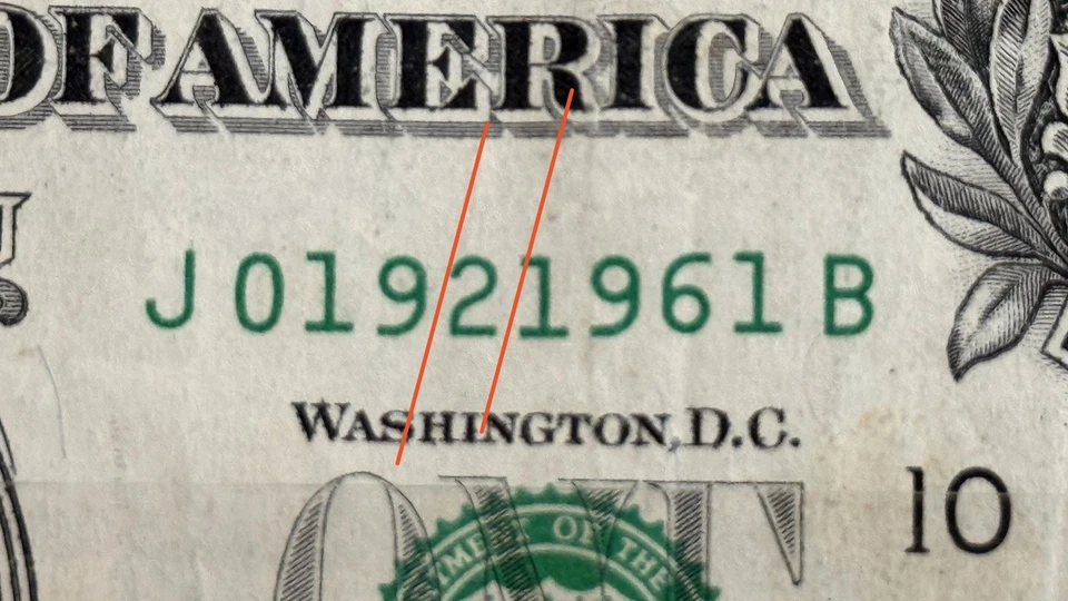 Birthday or Anniversary Note US $1 Bill 19/2/1961 -  February 19, 1961 - Image 1 of 3