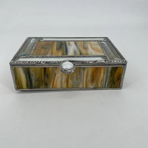 Vintage Stained Glass Jewelry Box - Bild 1 von 8