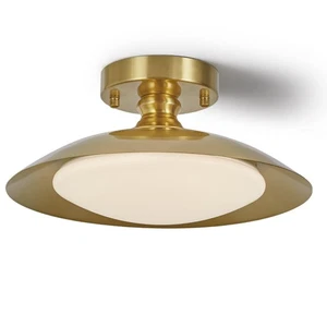 Dimmable Brass Ceiling Light Flush Mount Modern LED Lighting Fixture, 5CCT 30... - Bild 1 von 8