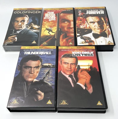 Bundle of 5 x NEW & SEALED VHS TAPES - The James Bond 007 Collection - 5 Movies - Image 1 of 4