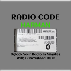 ANTI-THEFT HARMAN RADIO CODE SERIES UCONNECT 8.4 VP4 G STEREO PINCODE SERVICE - Picture 1 of 5
