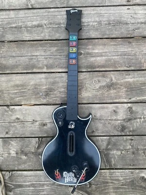 Black Guitar Hero Les Paul Gibson Wireless PS3 Sony 3 ~~ No Dongle - Image 1 of 3