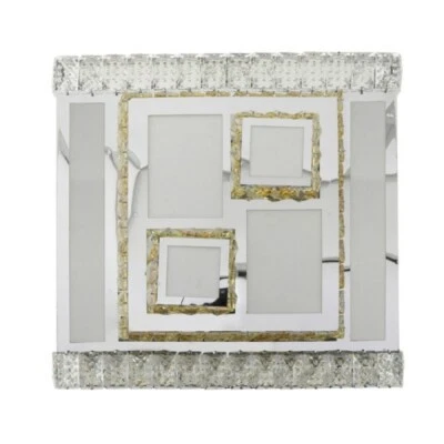 Plafoniera Led 120W Quadrata Bianca e Oro CCT luce regolabile M LEDME - Immagine 1 di 3