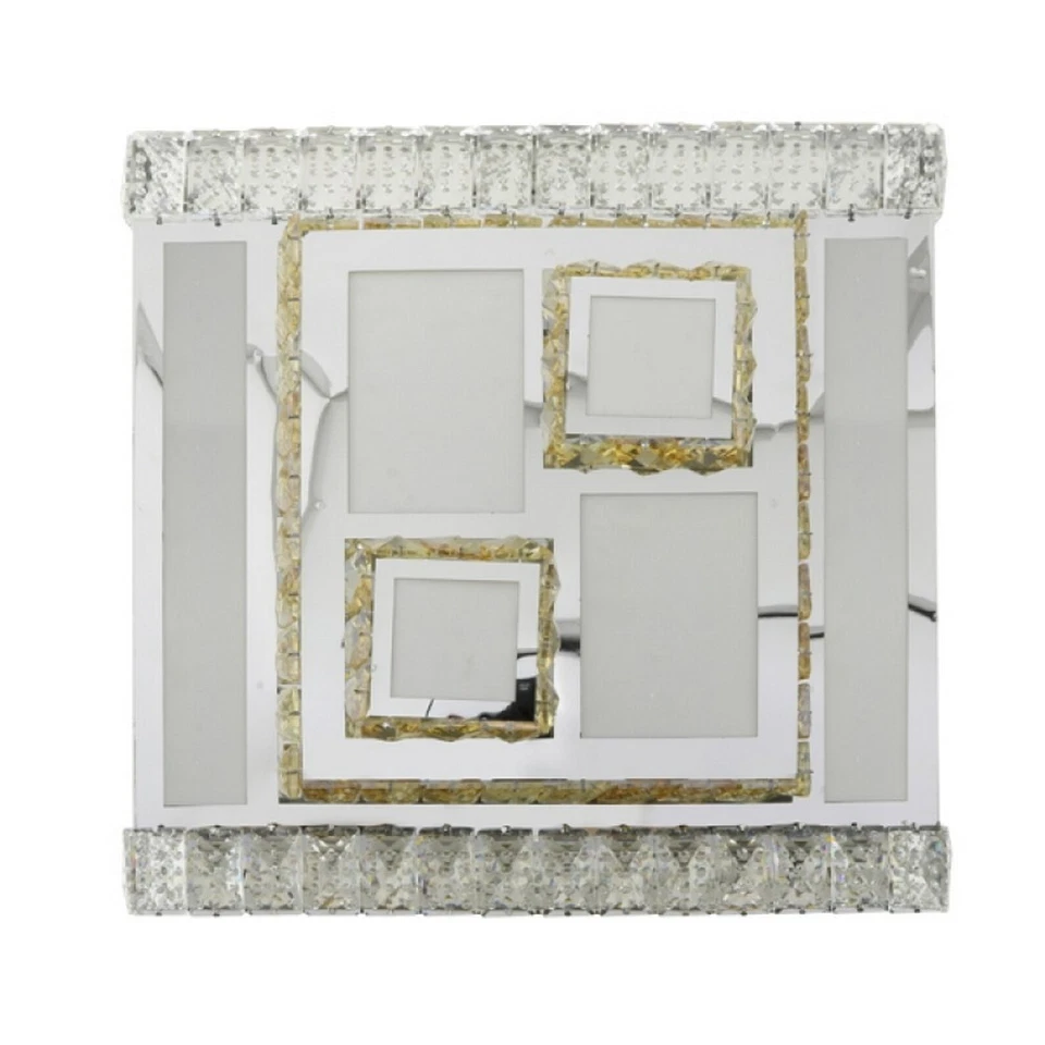 Plafoniera Led 120W Quadrata Bianca e Oro CCT luce regolabile M LEDME - Immagine 1 di 3