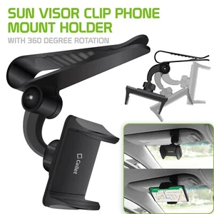 Cellet Sun Visor Clip Phone Mount Holder with 360 Degree Rotation - Picture 1 of 10