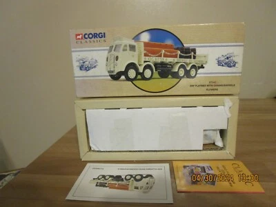 Corgi Classic 97942 1:50 Scale ERF Flatbed With Chains/Barrells "Flowers" - Image 1 of 4