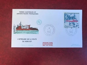 TAAF FSAT FRENCH ANTARCTIC 1993 FDC L'ASTROLABE SHIP ROUTE - Picture 1 of 1