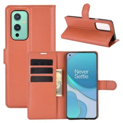 Custodia Cellulare Protettiva per OnePlus 9 Cover a Flip Astuccio Bumper Braun - Immagine 1 di 4