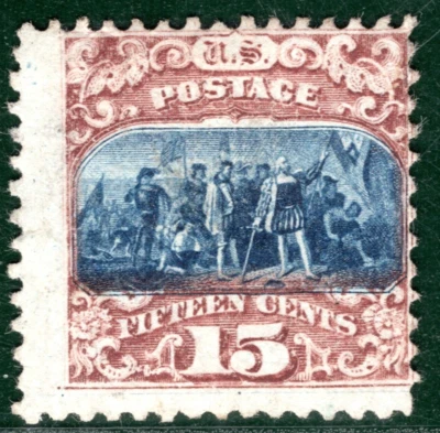 USA Stamp Scott.119 15c Brown & Blue (1869) COLUMBUS Mint MNG Cat $975- BLGREEN5 - Image 1 of 4