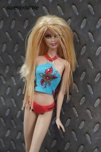 BARBIE AMERICA'S NEXT TOP MODEL Paisley Floral O-Ring Halter Bikini - Picture 1 of 3