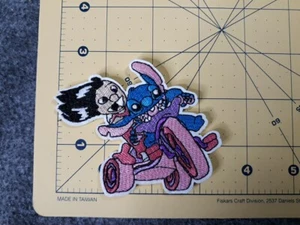 Lilo And Stitch Tricycle Iron Sewing Patch - Picture 1 of 2