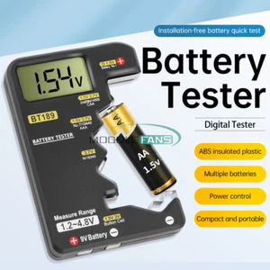 Comprobador Digital de Batería Indicador de Electricidad Universal AA, AAA 9V Botón - Imagen 1 de 15