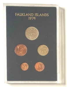 The Royal Mint Coinage of The Falkland Islands 1974 Proof Set - Picture 1 of 4