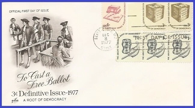 USA3 #1584 U/A ARTCRAFT FDC STR2  Early Ballot Box - Image 1 of 1