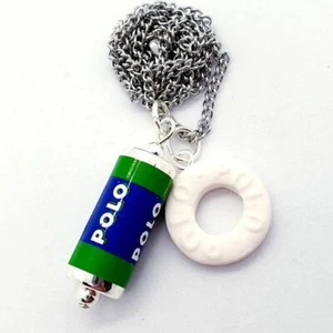 Handgefertigte POLO CHARM HALSKETTE Miniatur Essen POLOS MINTS Retro PFEFFERMINZ Unikat - Bild 1 von 1