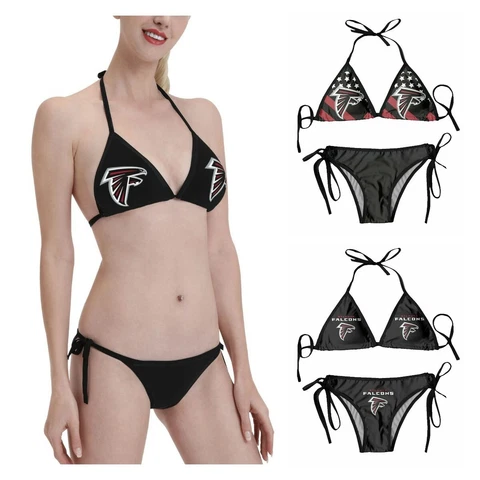 Atlanta Falcons Women's Bikini Beach Swimsuit Underwear Panty Set Cover