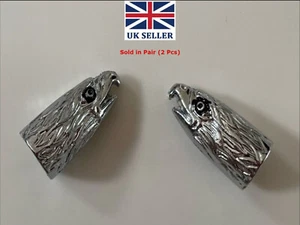 2 Pieces Eagle Stem Valve Cover-Metal Chrome for-Motorcycles-Custom Bikes-Cars - Picture 1 of 7