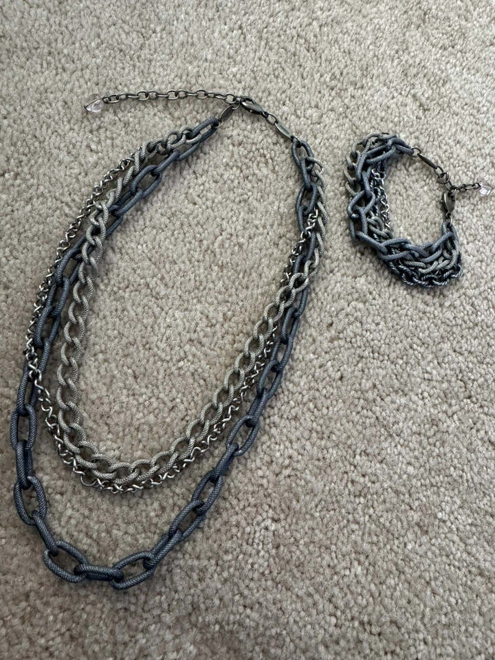 Sabika мульти ряд цепочка браслет и ожерелье комбо - S14 - Изображение 1 из 4