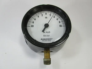 Ashcroft Bellows Gauge -10-0-10 in H2O - Picture 1 of 8