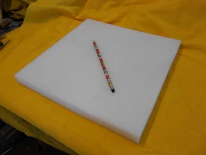 "HOJA NATURAL UHMW barra de plástico mecanizable stock plano 1"" x 12"" x 12"" - Imagen 1 de 1
