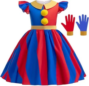 Kids Baby Girls Circus Costume, Birthday Party Dress Halloween Clown Cosplay NEW - Picture 1 of 7