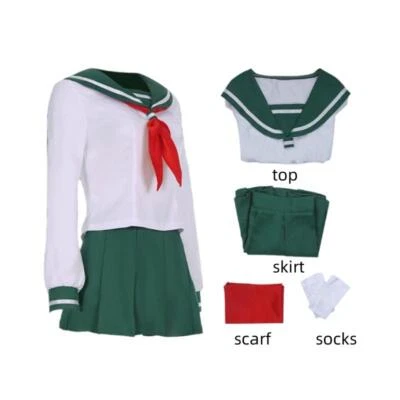 Disfraz de Anime Cosplay Mujeres Niñas Uniforme Escolar Jk Estudiante Camisa Falda Traje Foto 1 de 4