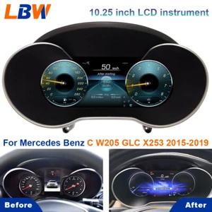 Cuadro de instrumentos LCD de cabina apto para Benz C W205 GLC X253 2015-2019 10,25 pulgadas - Imagen 1 de 11