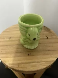 Tazza uovo coniglietto coniglietto smaltato verde ceramica Royal Art vintage inglese pensa Pasqua - Foto 1 di 12