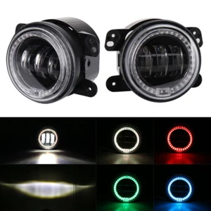 Kit combinado de proyector de luces antiniebla LED halo redondo RGB de 4" para Ford F-150 2009-2014 - Imagen 1 de 18