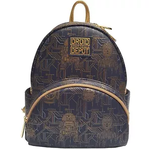 Disney Parks Star Wars Droid Depot Bag Mini Backpack Galaxys Edge Rucksack Blue - Picture 1 of 15