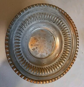 Zinngewaschen gehämmert Kupfer Metall Schüssel Ägypten Vintage 10" x 10" x 2" sehr schöne Form  - Bild 1 von 5