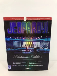 De colección 1996 Jeopardy Platinum Big Box PC GameTek 3.5" Disco Trivia Game Show - Imagen 1 de 6