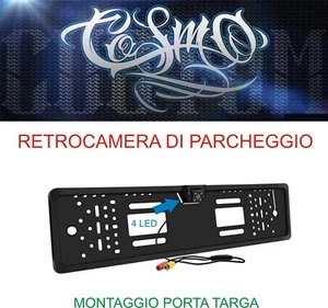 Portatarga con telecamera di parcheggio retrocamera Auto retromarcia notturna  - Foto 1 di 5
