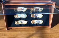 Franklin Mint collector knives set of 6 with case Labrador Retriever