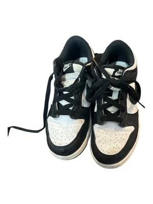 Nike Dunk Low PS White Black Panda Kids Sneakers Size 2.5Y CW1588-100 Shoes - Image 1 of 4