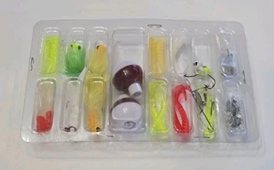 Kit de inicio de pesca Panfish - ganchos, cabezas de plantilla, bobbers, twisters, plantillas para el cabello - Imagen 1 de 3